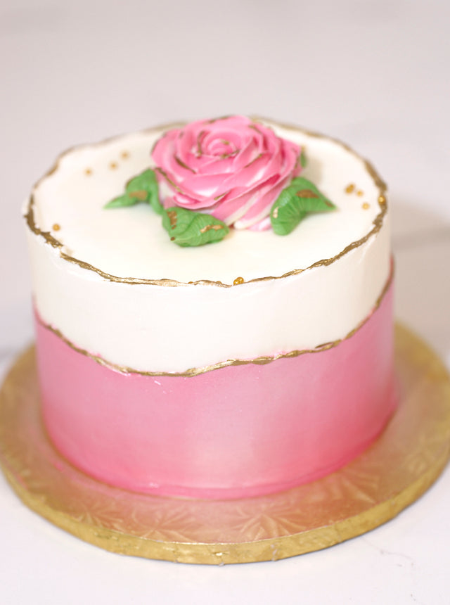 Online Cake Order - Pink and Gold #100Featured