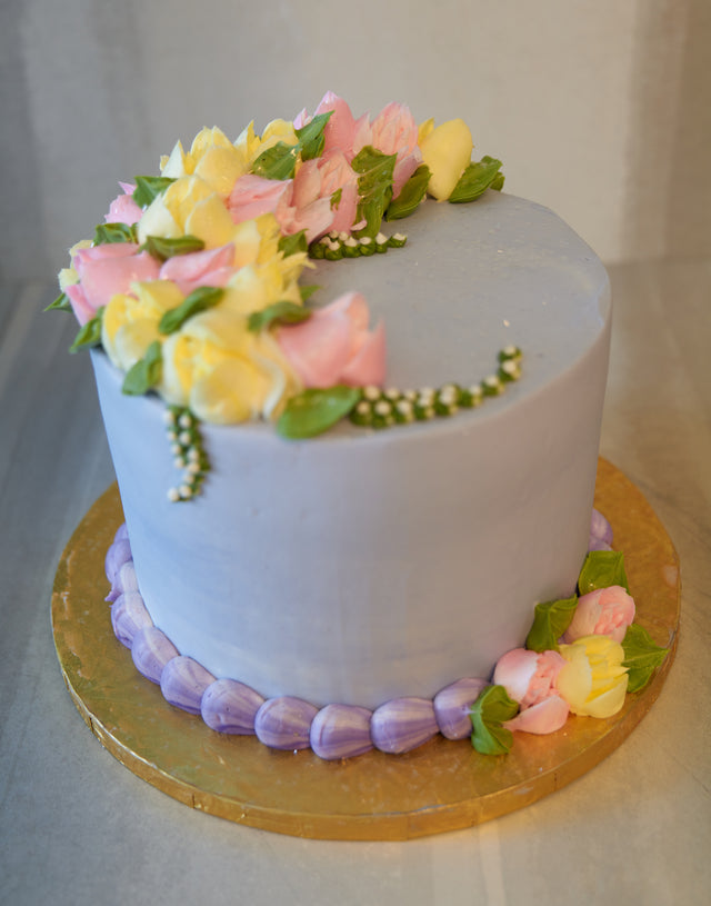 Online Cake Order - Purple Flower #32Featured