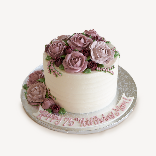 Online Cake Order - Mauve Roses #1SeasonalFlowers