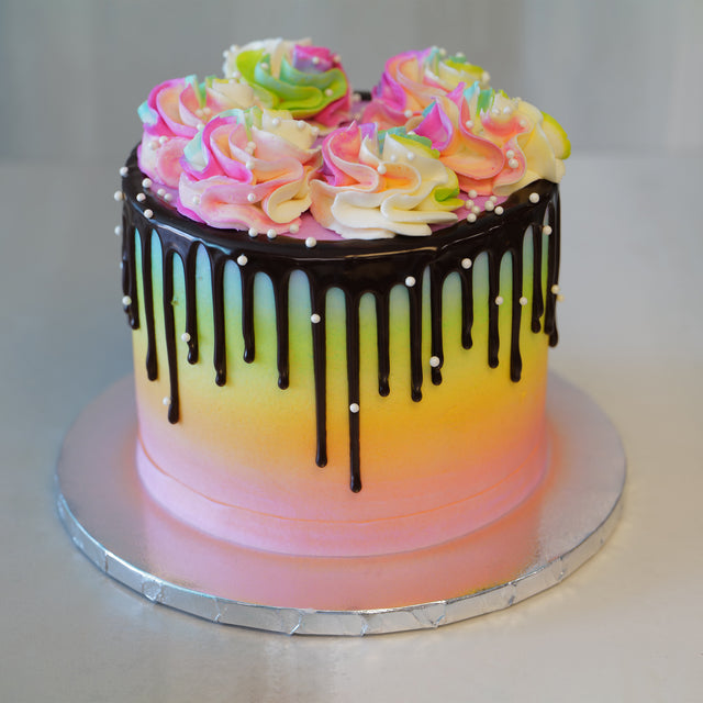 Online Cake  Order - Rainbow with Chocolate Drip  #15Featured
