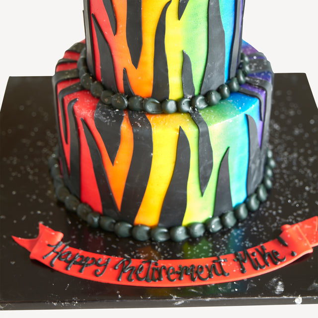 Online Cake Order - Rainbow Zebra Print #57AnimalPrint