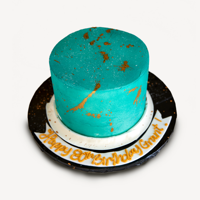 Online Cake Order - Teal and Gold #9PaletteCake