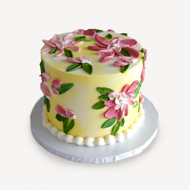 Online Cake Order - Pink Flowers #8PaletteCake