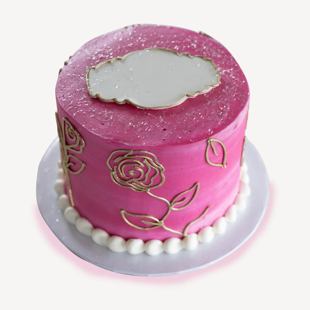Online Cake Order - Gold Roses #34SeasonalFlowers
