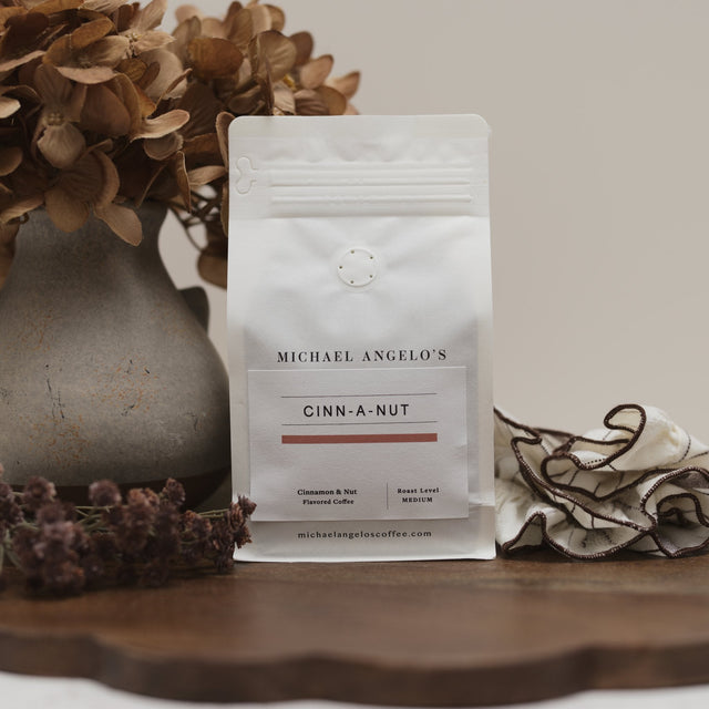 Michael Angelo's Cinn-A-Nut whole bean coffee