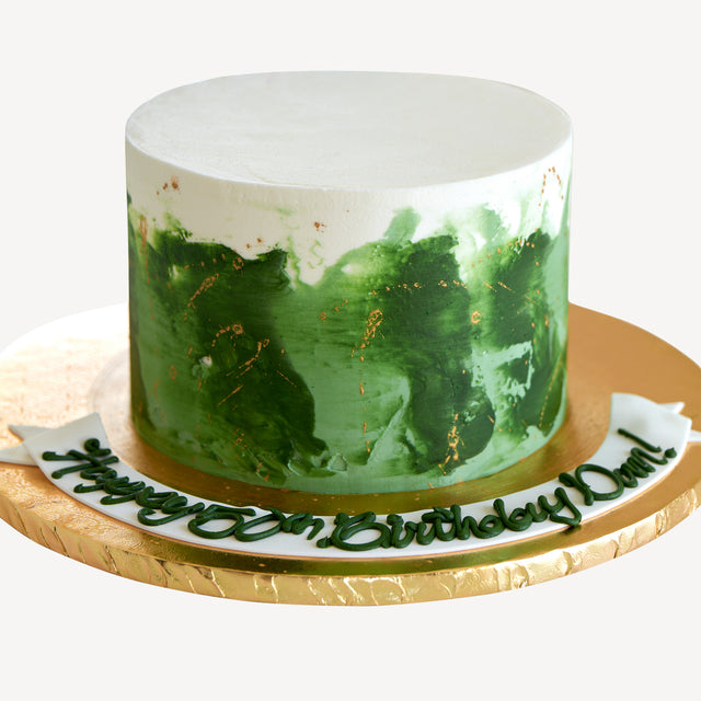 Online Cake Order - Green Gold #4Texture