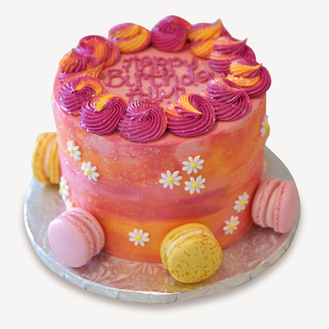 Online Cake Order - Sunset Macaron #6Texture