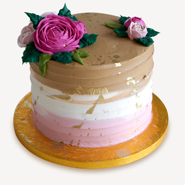 Online Cake Order - Gold to Pink #8Texture