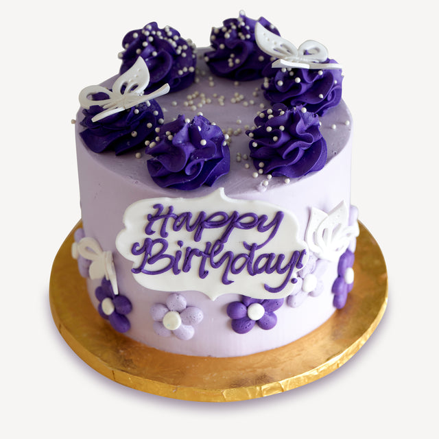 Online Cake Order - Purple Butterfly #19SeasonalFlowers