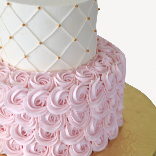 Online Cake Order - Tight Rose #17Texture