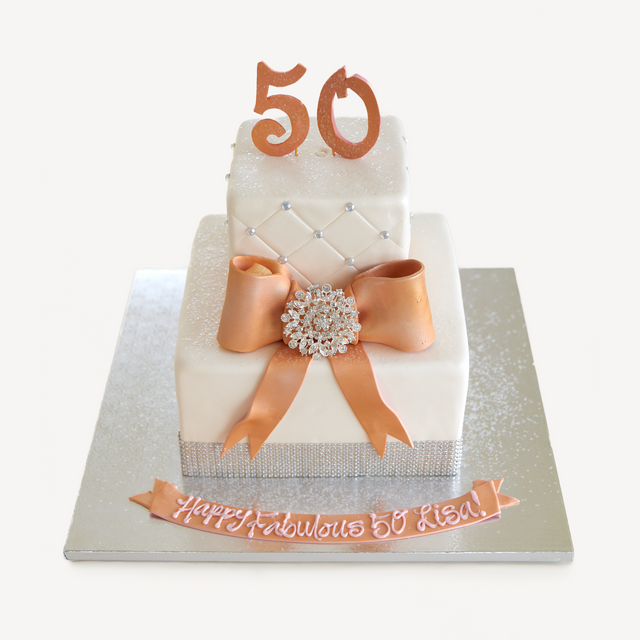 Online Cake Order - Quilted Square Anniversary Cake #255Milestones