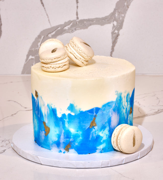 Online Cake Order - Blue Abstract #76Featured