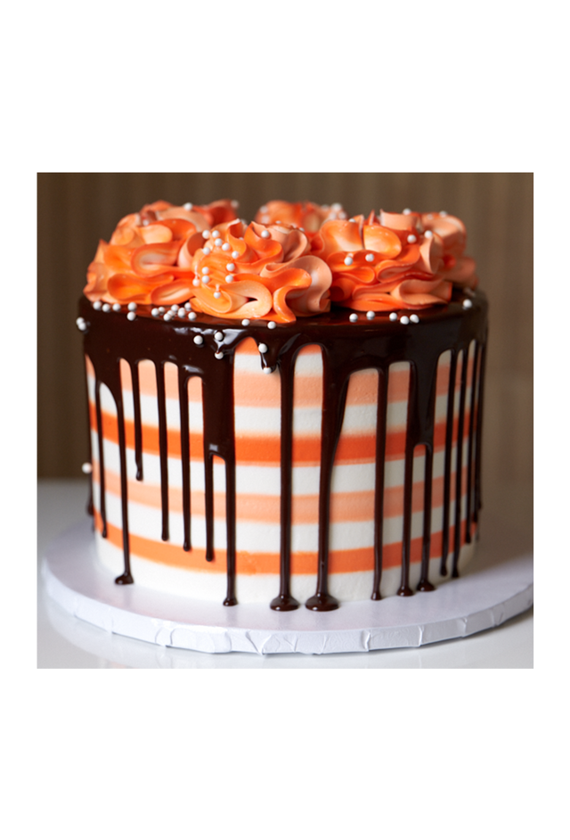 Online Cake Order - Stripes with Chocolate Drip #52Featured