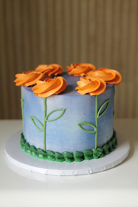 Online Cake Order - Blue Sky with Fall Roses #62Featured