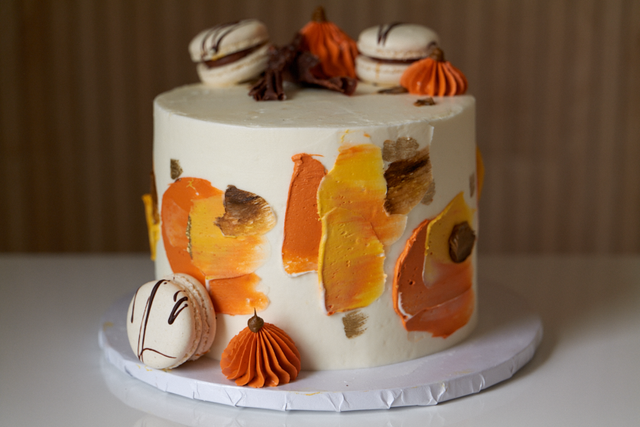 Online Cake Order - Fall Macaron Cake #54Featured