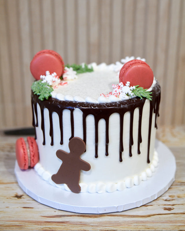 Online Cake Order - Gingerbread Men and Macarons #64Featured