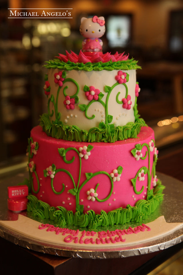 Hello Kitty Cake - 2 tier birthday cake - Sherbakes