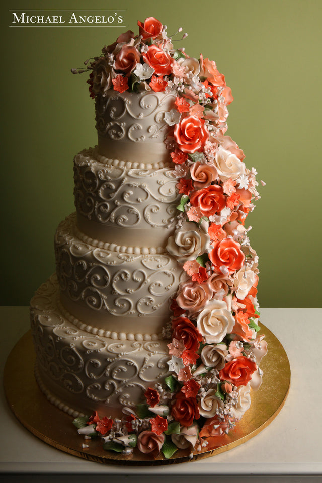 Peach and Ivory Roses #37Floral