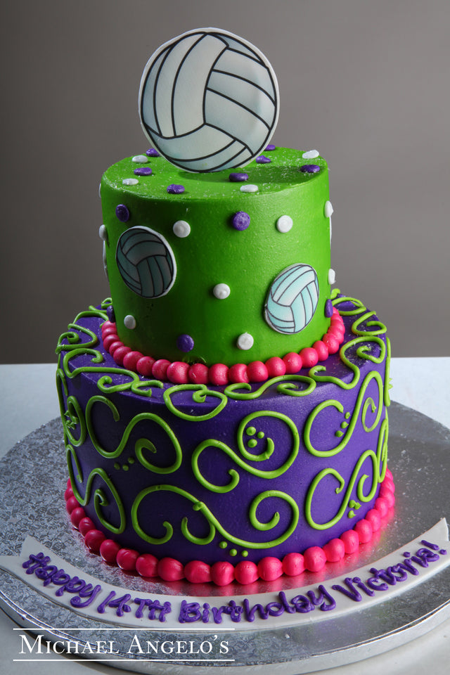 Volleyball Cake - 2102 – Cakes and Memories Bakeshop