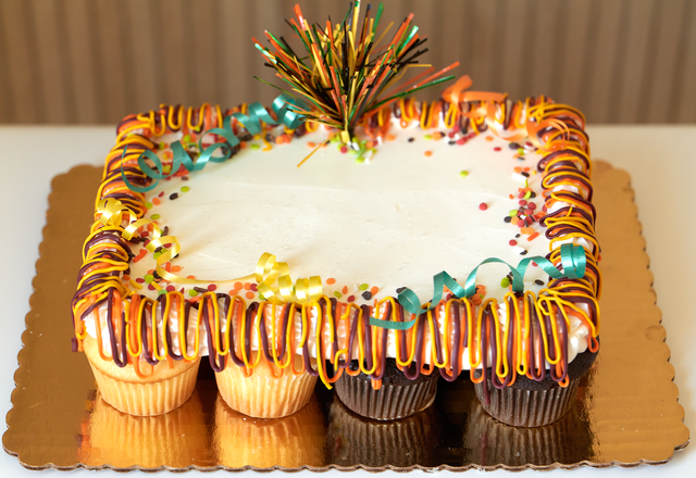 Online Cake Order - Fall Cupcake Sheet Cake #13Standard