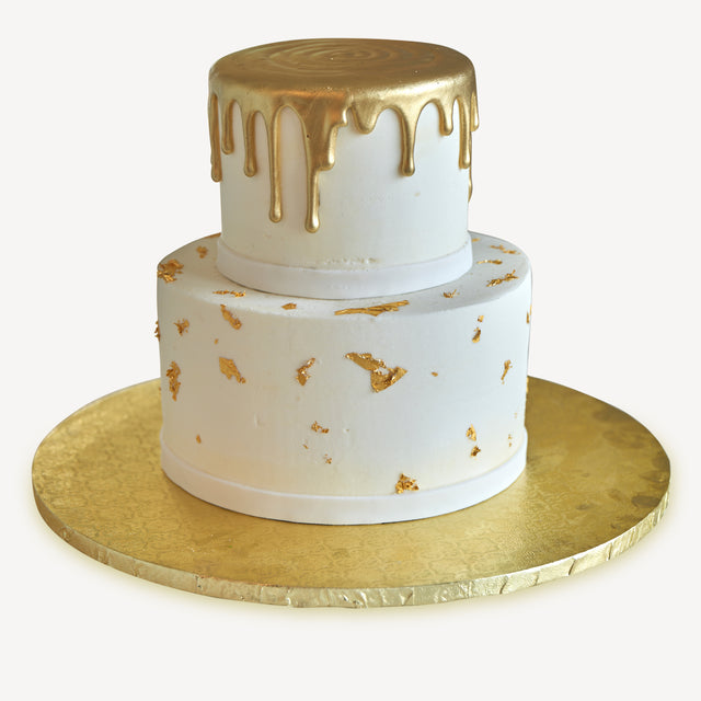Online Cake Order - Gold Leaf Drip Cake #12Drip