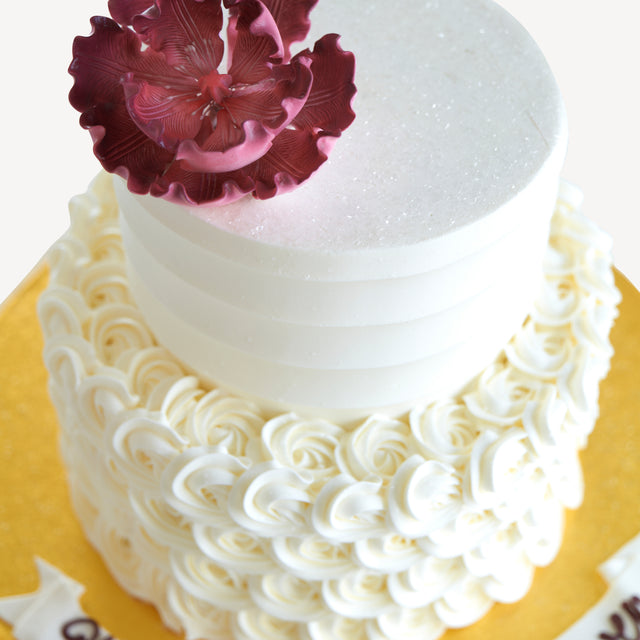 Online Cake Order - White Bridal Cake #129Bridal