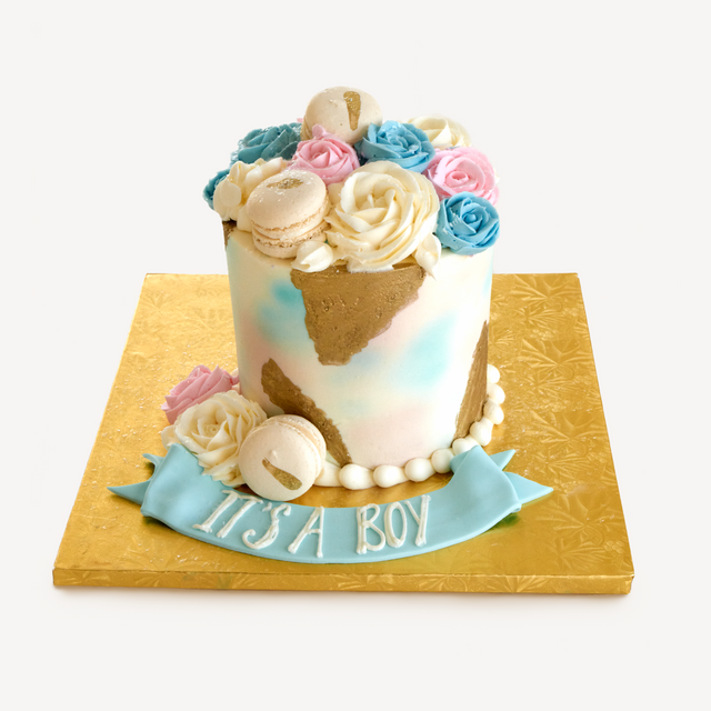 Online Cake Order - Roses and Macaron #275Baby