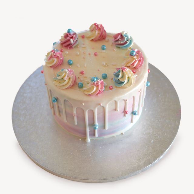 Online Cake Order - Blue and Pink Sprinkle Cake #276Baby