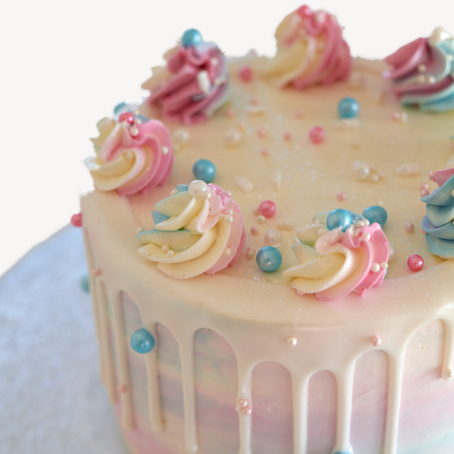 Online Cake Order - Blue and Pink Sprinkle Cake #276Baby