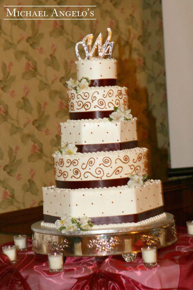 Chocolate Brown Swirls & Dots #15Ribbons