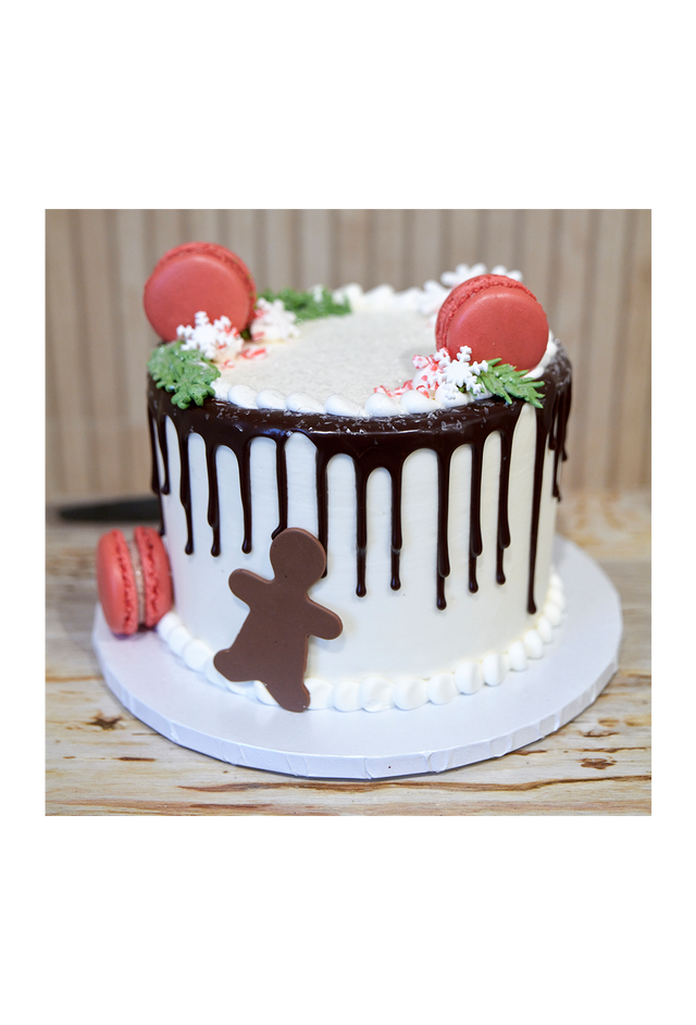 Online Cake Order - Gingerbread Men and Macarons #64Featured
