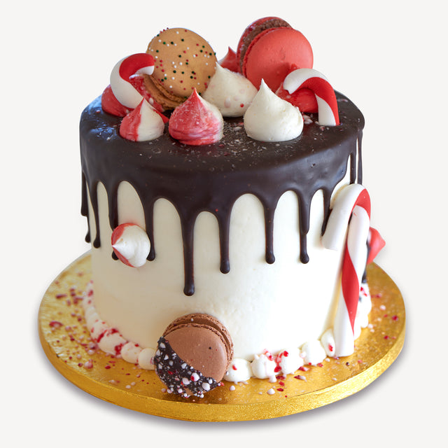 Online Cake Order - Christmas Macaron Cake #93Featured