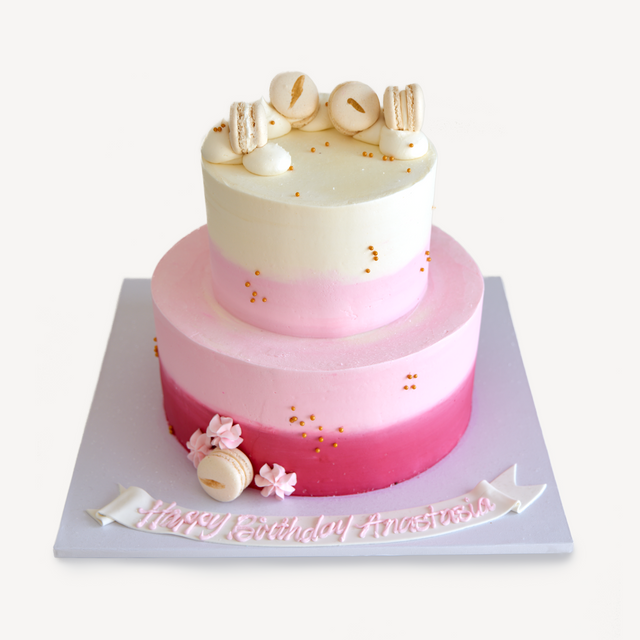 Online Cake Order - Minimalist Macaron  #11SeasonalFlowers
