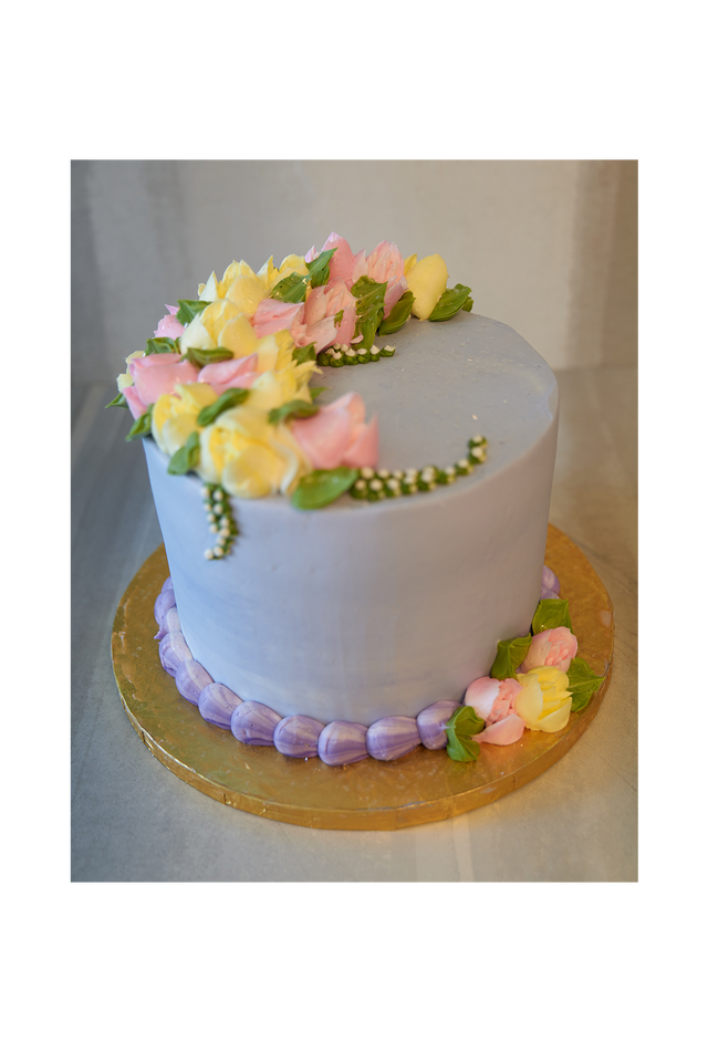 Online Cake Order - Purple Flower #32Featured