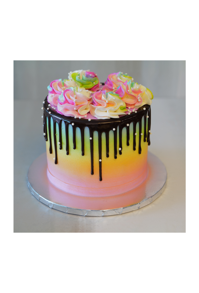Online Cake  Order - Rainbow with Chocolate Drip  #15Featured