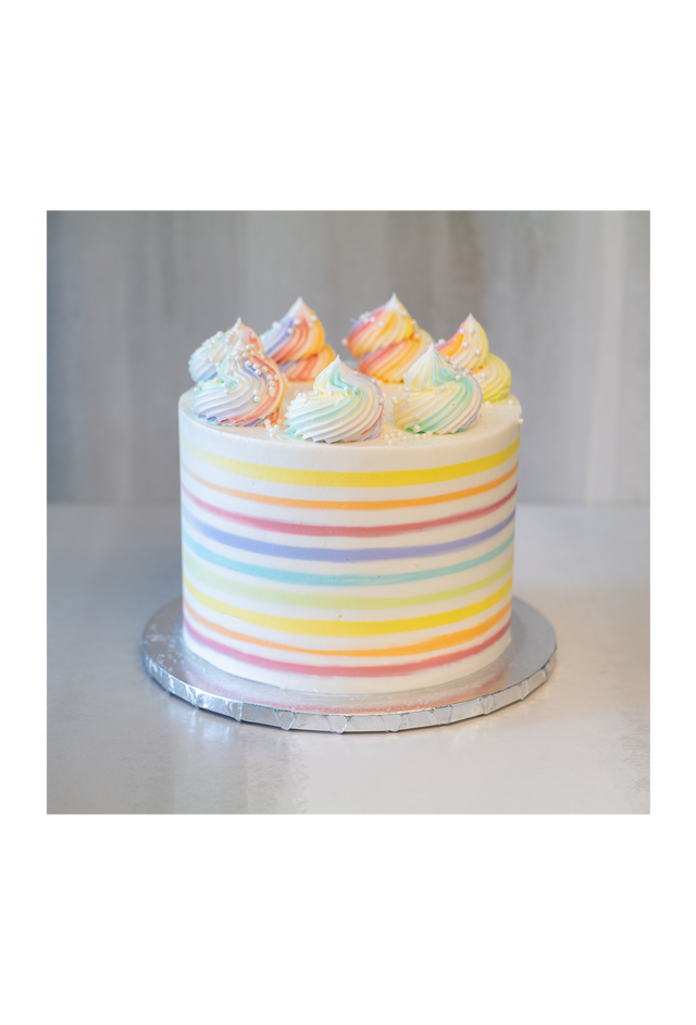 Online Cake  Order - Rainbow Stripes #21Featured