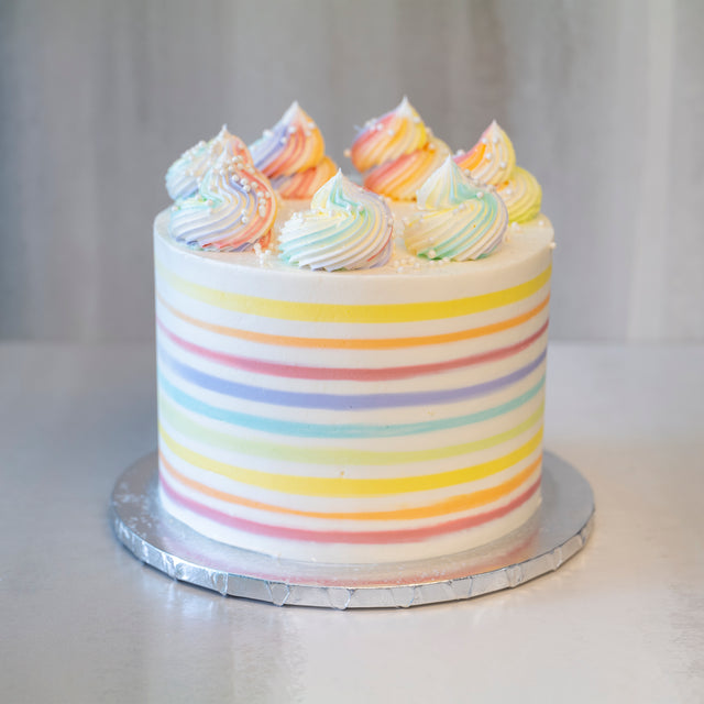 Online Cake  Order - Rainbow Stripes #21Featured