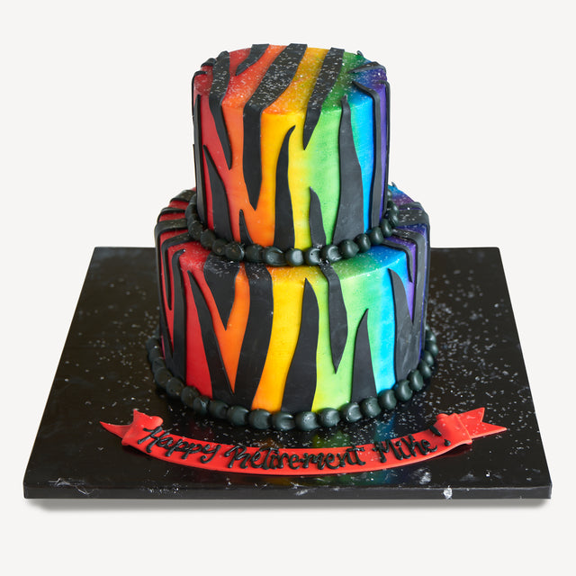 Online Cake Order - Rainbow Zebra Print #57AnimalPrint