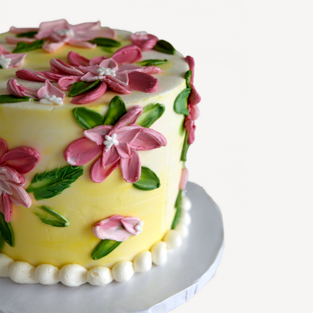 Online Cake Order - Pink Flowers #8PaletteCake
